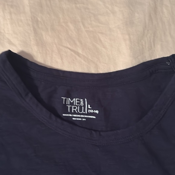 Bundle 3 for $15 Time and Tru Girls/Juniors Large Navy tee - Picture 2 of 2
